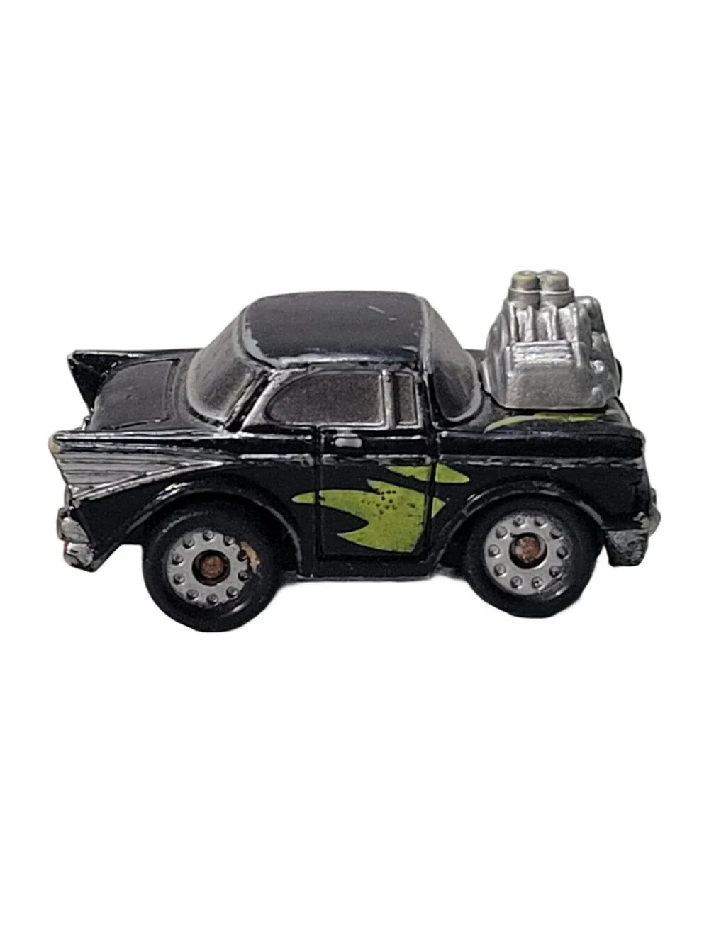 Vintage Micro Machines Chevrolet ‘57 Chevy Belair Hot Rod Black Flames Toy Car